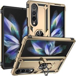Mobigear Armor Ring Samsung Galaxy Z Fold 4 Hoesje Hardcase Backcover Shockproof met Ringhouder - Goud
