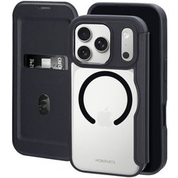 Mobiparts Shield Line iPhone 17 Pro MagSafe Hoesje Bookcase - Zwart