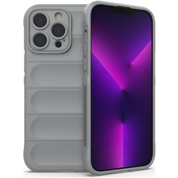 Mobigear Bumpy iPhone 14 Pro Max Hoesje Flexibel TPU Backcover - Grijs