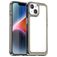 Mobigear Crystal iPhone 15 Hoesje Hardcase Backcover - Transparant / Grijs