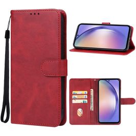 Mobigear Retro Samsung Galaxy A55 Hoesje Bookcase Portemonnee - Rood