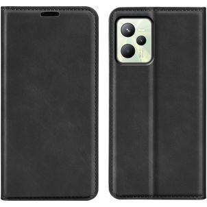 Mobigear Retro Slim Realme C35 Hoesje Bookcase Portemonnee - Zwart