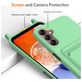 Mobigear Lanyard Card Samsung Galaxy S24 FE Siliconen Hoesje met koord en Pasjeshouder - Groen