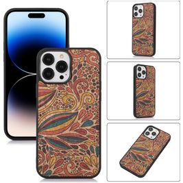 Mobigear Cork iPhone 14 Pro Max Hoesje Flexibel TPU Backcover - Model 3 Mobigear Cork iPhone 14 Pro Max Hoesje Flexibel TPU Backcover - Model 3