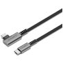 Cygnett Angled Braided USB-C naar USB-C Kabel 1 Meter - Zwart