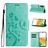 Mobigear Flowers Samsung Galaxy A55 Hoesje Bookcase Portemonnee - Groen