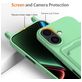 Mobigear Lanyard Card iPhone 17 Siliconen Hoesje met koord en Pasjeshouder - Groen