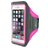 Mobiparts Comfort Fit Telefoonhouder Hardlopen iPhone 8 Sport Hoesje Neopreen Sportarmband - Neon Pink