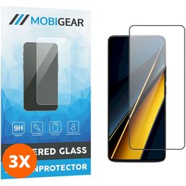 Mobigear Premium POCO X6 Pro Glazen Screenprotector - Case Friendly - Zwart (3-Pack)
