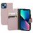 Mobiparts Saffiano Wallet iPhone 13 Mini Hoesje Bookcase Portemonnee - Roze