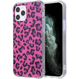 Mobigear Leopard iPhone 12 Pro Max Hoesje Flexibel TPU Backcover - Roze
