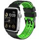 Mobigear Aero Armor Siliconen Apple Watch Bandje Gespsluiting - 49/46/45/44 mm - Zwart / Groen