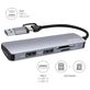 4Smarts 5 in 1 Hub USB-A / USB-C naar USB-A / SD Card Hub 0.2 Meter - Spacegrijs