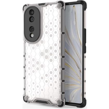Mobigear Honeycomb HONOR 70 Hoesje Hardcase Backcover Shockproof - Wit
