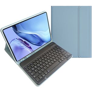 Mobigear Keys iPad 11 (2025) Hoes QWERTZ Bluetooth Toetsenbord Bookcase + Stylus Houder - Blauw