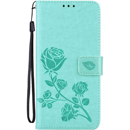 Mobigear Roses HONOR 50 Lite Hoesje Bookcase Portemonnee - Groen