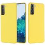 Mobigear Rubber Touch Samsung Galaxy S21 Siliconen Hoesje Backcover - Geel