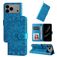 Mobigear Sunflower iPhone 17 Pro Max Hoesje Bookcase Portemonnee - Blauw