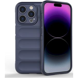 Mobigear Bumpy iPhone 15 Pro Hoesje Flexibel TPU Backcover - Donkerblauw