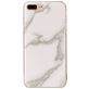 Mobigear Marble iPhone 8 Plus Hoesje Flexibel TPU Backcover - Wit