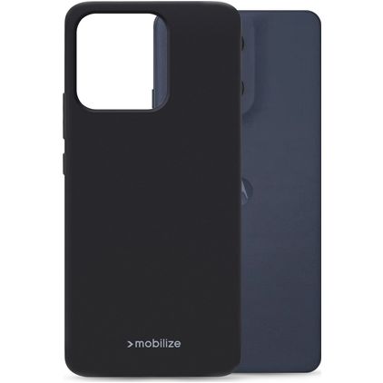 Mobilize Rubber Gelly Motorola Moto G86 Hoesje Flexibel TPU Backcover - Zwart