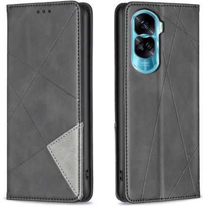 Mobigear Rhombus Slim HONOR 90 Lite Hoesje Bookcase - Zwart