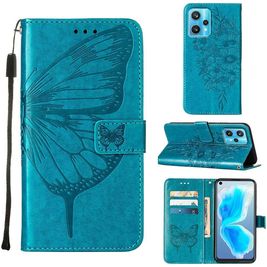Mobigear Butterfly Realme 9 Pro Plus Hoesje Bookcase Portemonnee - Blauw