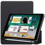 Mobigear Tri-Fold Gel iPad 5 (2017) Hoes TPU,Kunstleer Bookcase + Stylus Houder - Zwart
