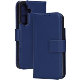 Mobiparts Samsung Galaxy S25 Hoesje Hardcase Backcover Shockproof met Pasjeshouder - Blauw