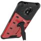 Mobigear Grip Stand Motorola Moto C Plus Hoesje Hardcase Backcover Shockproof met Standaard - Rood