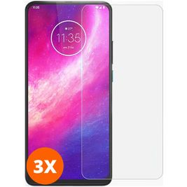 Mobigear Motorola One Hyper Glazen Screenprotector - Case Friendly (3-Pack)