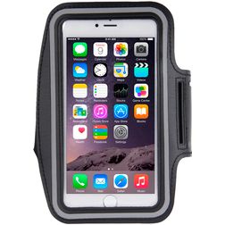 Mobigear Telefoonhouder Hardlopen iPhone 6s Plus Sport Hoesje Neopreen Sportarmband - Zwart