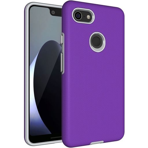 Mobigear Antislip Google Pixel 3 XL Hoesje Hardcase Backcover Shockproof - Paars