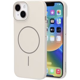 Mobiparts Slim Line iPhone 15 MagSafe Hoesje Hardcase Backcover - Off White