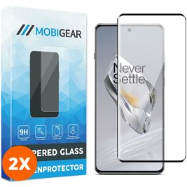 Mobigear Premium OnePlus 12 Glazen Screenprotector - Case Friendly - Zwart (2-Pack)