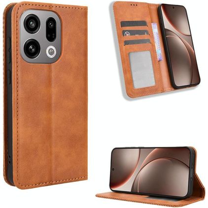 Mobigear Sensation OPPO Find X9 Hoesje Bookcase Portemonnee - Bruin