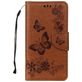 Mobigear Butterfly Samsung Galaxy A8 (2018) Hoesje Bookcase Portemonnee - Bruin