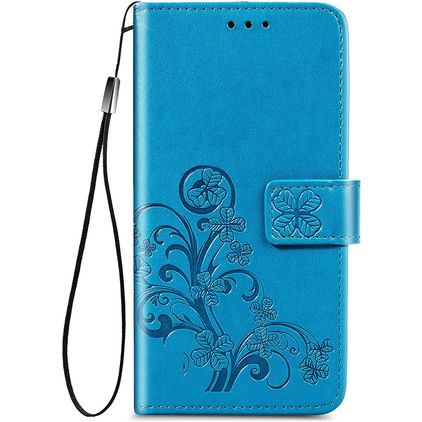 Mobigear Clover Samsung Galaxy A32 4G Hoesje Bookcase Portemonnee - Blauw