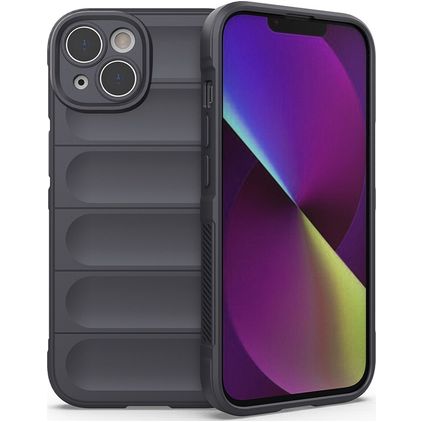 Mobigear Bumpy iPhone 14 Hoesje Flexibel TPU Backcover - Antraciet