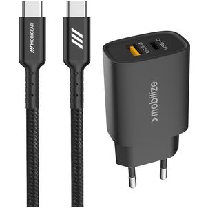 Mobigear Essentials Single USB-C Oplader USB-C 1 Meter Power Delivery 25W - Zwart