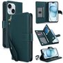 Mobigear Wallet iPhone 15 Hoesje Bookcase Portemonnee - Groen