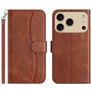 Mobigear S Line iPhone 17 Pro Hoesje Bookcase Portemonnee - Bruin