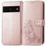 Mobigear Clover Google Pixel 7 Hoesje Bookcase Portemonnee - Roségoud