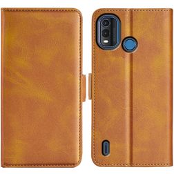 Mobigear Slim Magnet Nokia G11 Plus Hoesje Bookcase Portemonnee - Cognac