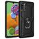 Mobigear Armor Ring Samsung Galaxy A41 Hoesje Hardcase Backcover Shockproof met Ringhouder - Zwart