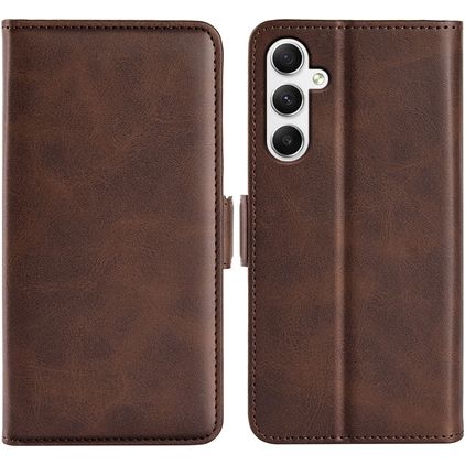 Mobigear Slim Magnet Samsung Galaxy A35 Hoesje Bookcase Portemonnee - Bruin