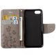 Mobigear Flowers iPhone 7 Hoesje Bookcase Portemonnee - Grijs