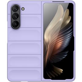 Mobigear Bumpy Samsung Galaxy Z Fold 5 Hoesje Flexibel TPU Backcover - Paars