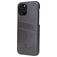 Fierre Shann Premium Card iPhone 12 Pro Hoesje Backcover met Pasjeshouder - Grijs