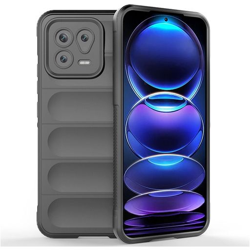 Mobigear Bumpy Xiaomi 13 Hoesje Flexibel TPU Backcover - Charcoal